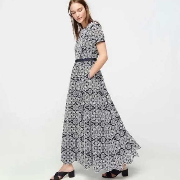 J. Crew Laced Courtney Eyelet Dress - Picture 1 of 9